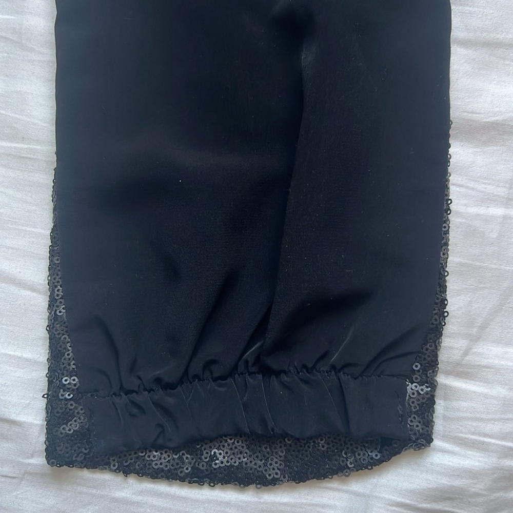 NWT Black Collection Sequin Mixed Media Jogger - Picture 8 of 8